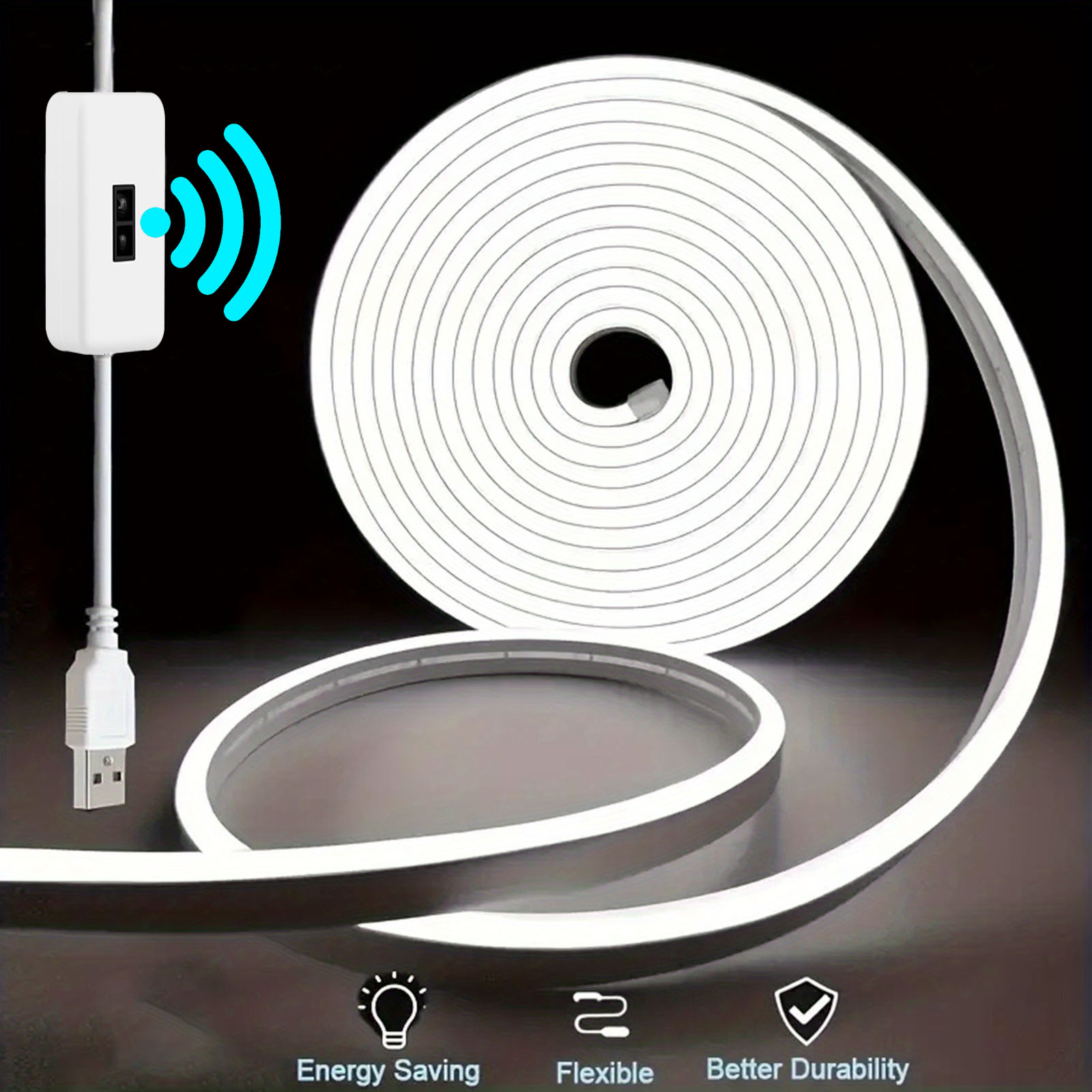 Outdoor Power Strip Weatherproof - モーションセンサーネオン LED ライトストリップ USB 調光可能なスイッチネオンサイン柔軟なシリコーンロープチューブ防水家庭用屋外装飾