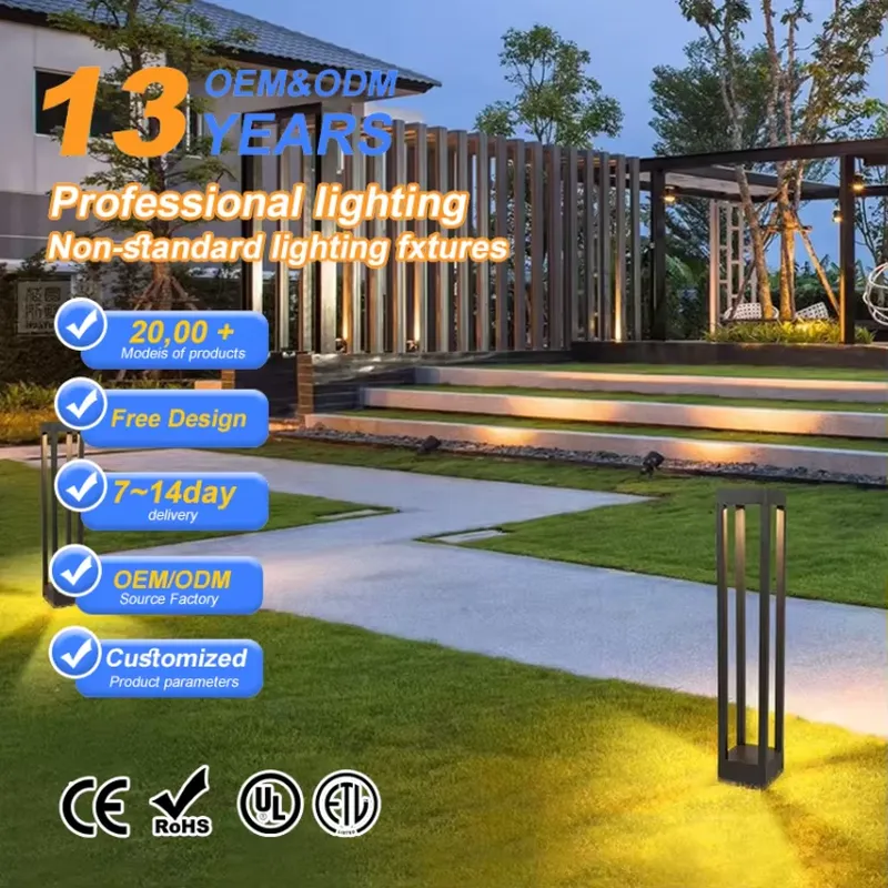 Ac Outdoor Power - COBチップLEDボラードライトIP65防水AC電源屋外ガーデン景観芝生ランプ（庭園・芝生照明用）