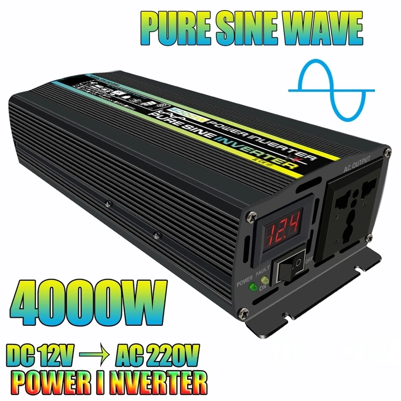 4000W純正弦波カーインバーター電源インバーターDC12V - Ac Outdoor Power のレビューと価格