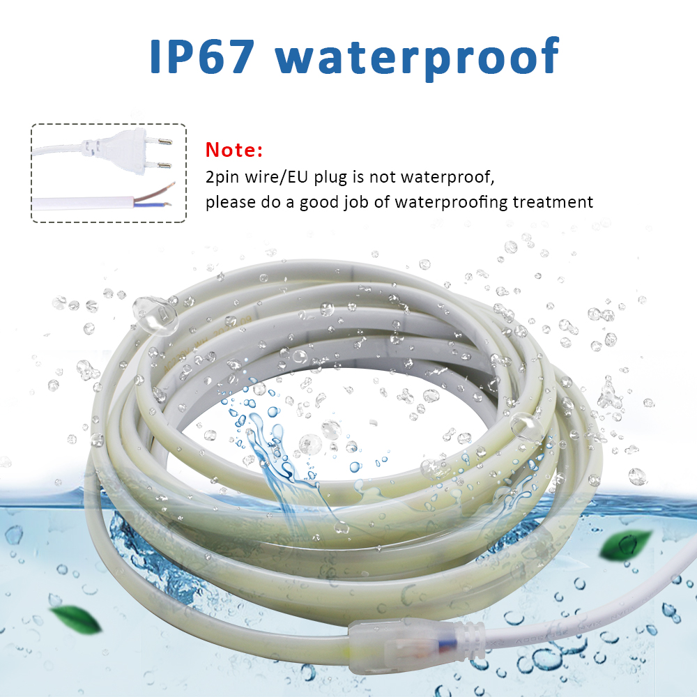 220V IP67防水COB LEDストリップ 3000K  - Outdoor Power Strip Weatherproof のレビューと価格