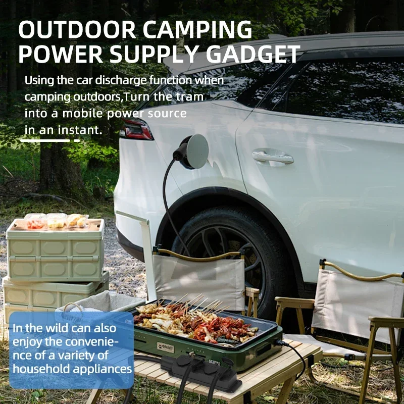 ポータブル16A 4KW電気自動車EV充電器V2Lケーブルサ - Ac Outdoor Power のレビューと価格