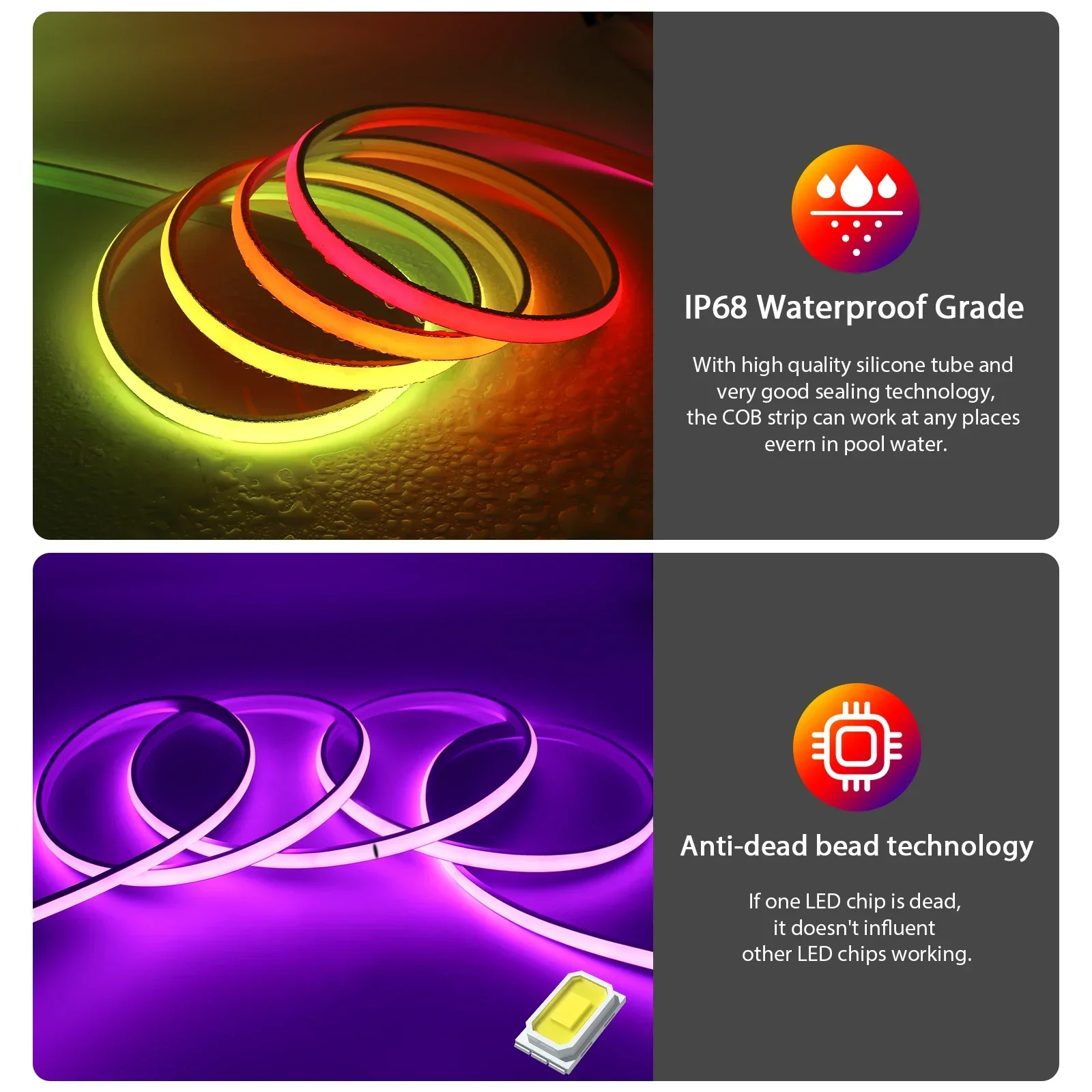 防水LEDストリップライト,屋外装飾用キット,テープ,RGB - Outdoor Power Strip Weatherproof のレビューと価格