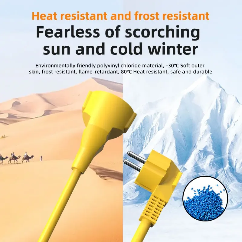 4KW 16A EUシュコプラグ電源タップ、5Mコード付き防 - Outdoor Power Strip Weatherproof のレビューと価格