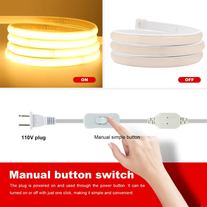 高輝度COB LEDストリップライト（米国規格プラグ110V - Outdoor Power Strip Weatherproof のレビューと価格