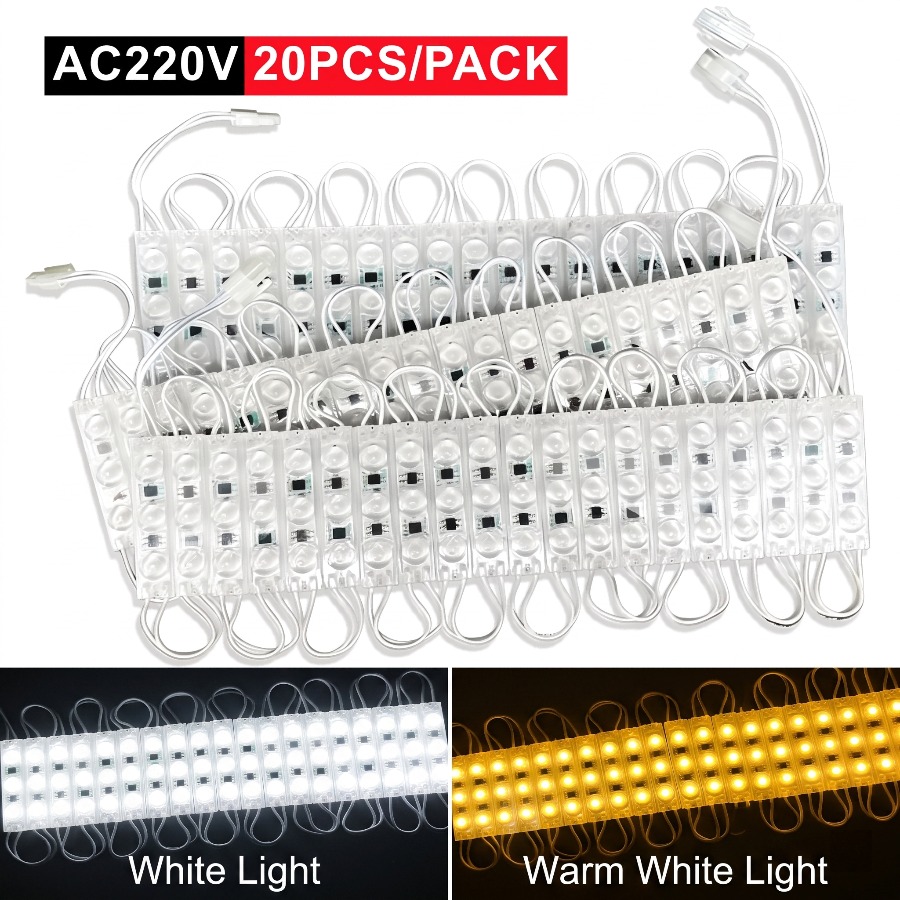 220V ハイライト LED モジュール 20 個防水折りた - Outdoor Power Strip Weatherproof のレビューと価格