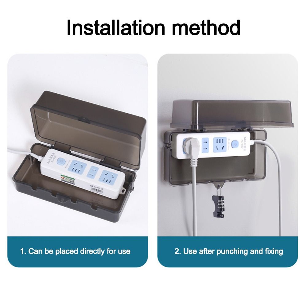 ポータブルプラスチックプラグボックス盗難防止防水ケーブル管理 - Outdoor Power Strip Weatherproof のレビューと価格